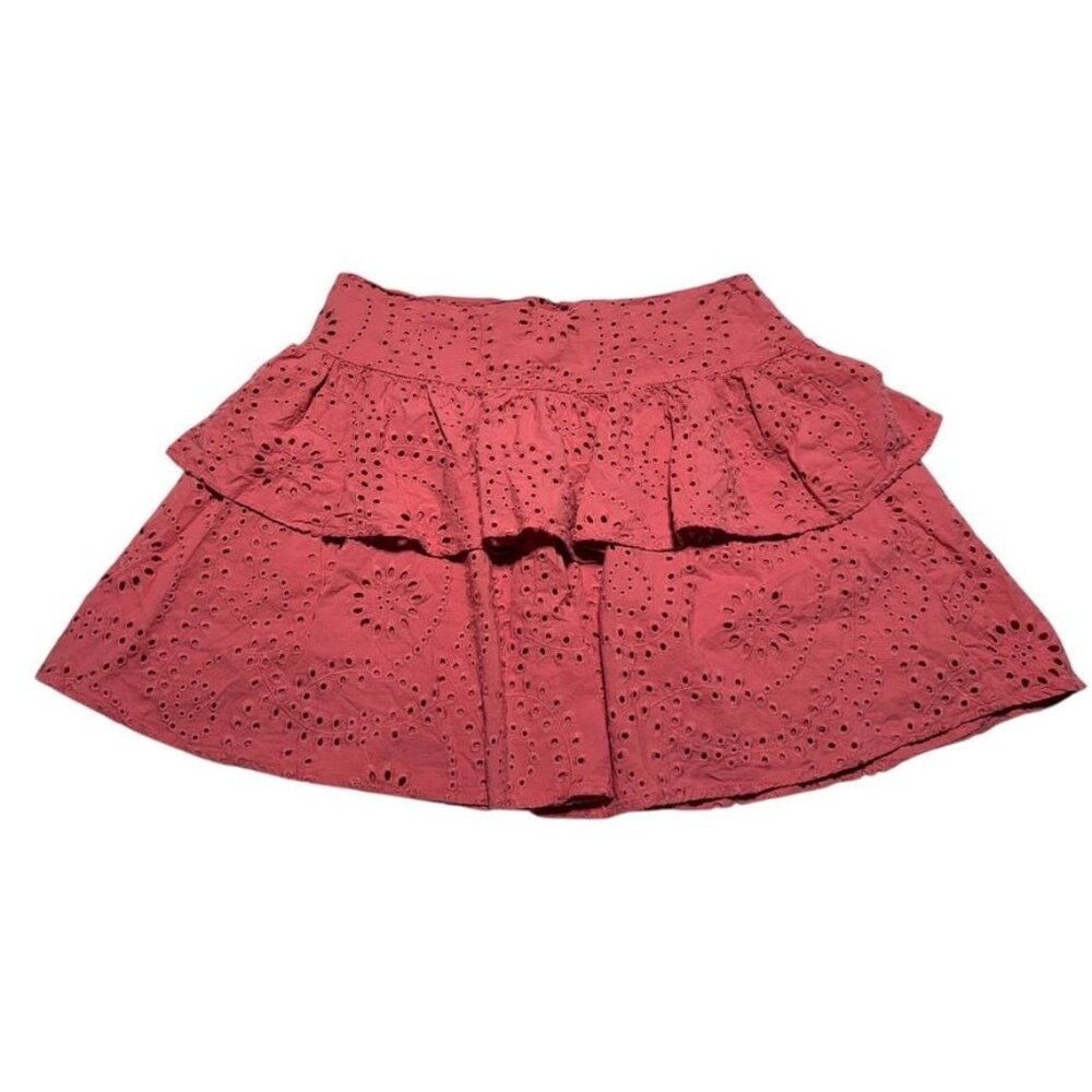 Express Tiered Eyelet Skirt Pink Size 12